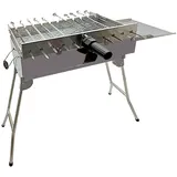 olymp handels gmbh Mangal Set President Edelstahl mit Drehspießregler für 11 Spieße