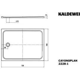 Kaldewei CAYONOPLAN Rechteck-Duschwanne, 375800010001 2228-1