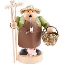 KWO Olbernhau 21684 Räuchermännchen Bauer, 21 cm