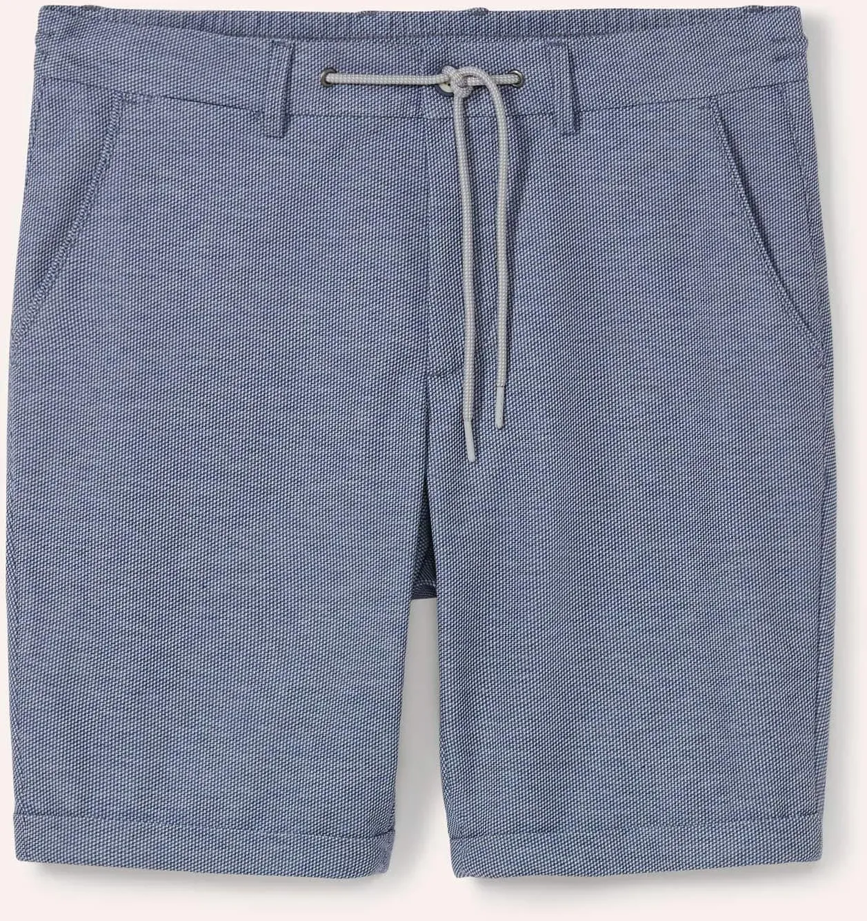 Walbusch Herren Jersey Shorts Blau minimal