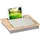 Relaxdays Laptopkissen mit Handyhalter, BxT: 46 x 35 cm, Laptopunterlage für Bett & Sofa, Laptop Knietablett, Natur/grau