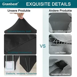 luxuskollektion Granbest 2er Pack Schwarze 6FT Fitted Spandex Tischdecke für