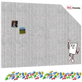 ALLboards Filz-Wandpaneele 120 x 80 cm Grau