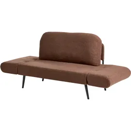 Beliani Schlafsofa 2-sitzer Dorotea Bouclé Braun