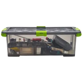 Rotho Aufbewahrungsbox 59,0 x 39,5 x 18,5 cm 3-tlg. grau/transparent