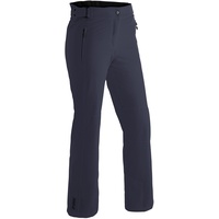 Maier Sports Vroni Slim, Enganliegende Damen Skihose, Wasserdichte Schneehose, Stretchmaterial und verstellbarer Bund, PFC-frei, mTHERM Wattierung & mTEX Wetterschutz, Blau, Gr. 34 (W26/L31)