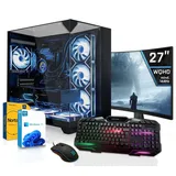 SYSTEMTREFF Gamer Komplett-PC - Ryzen 7 9800X3D - Nvidia GeForce RTX 5090 32GB - 32GB DDR5 - 2TB NVMe - Gaming Monitor 69 cm (27 Zoll) WQHD 180Hz - PC