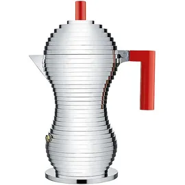 Alessi Pulcina Induktion 6 Tassen silber/rot