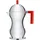 Alessi Pulcina Induktion 6 Tassen silber/rot