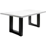 58 aufm Kessel Eila 140 x 90 x 75 cm Schwarzstahl/Weiß Matt