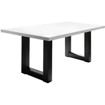58 aufm Kessel Eila 140 x 90 x 75 cm Schwarzstahl/Weiß Matt