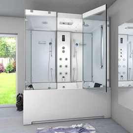 SeniorBad Kombination Badewanne Dusche 180 x 100 cm (K80-WS-EH-C-EC-EA)