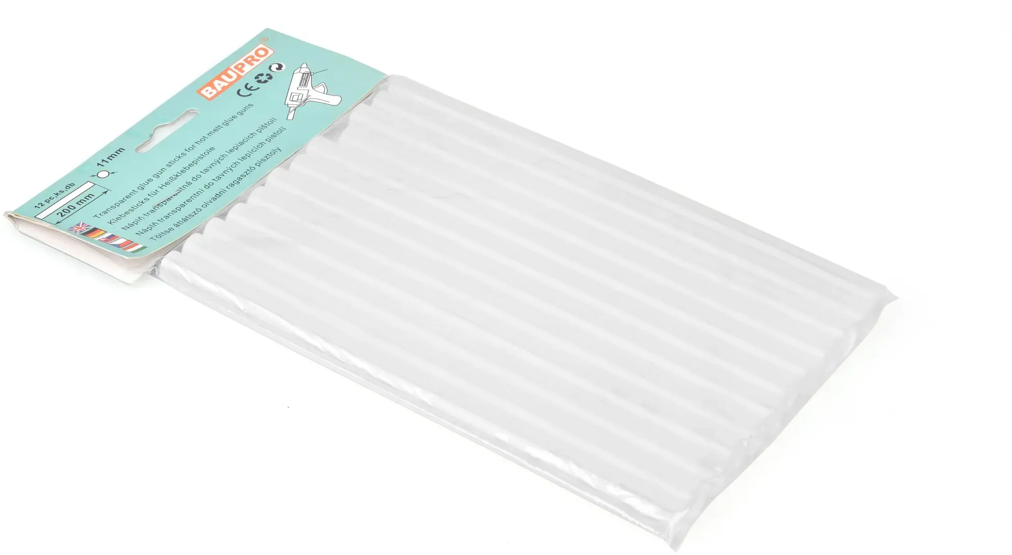 11,2mm Klar | 12er Pack | Klebesticks Baupro