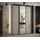 abiks möbel Schwebetürenschrank Dakota 180 x 235,2 x 45 cm Schwarz