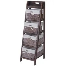 Mendler Leiterregal Goiana Standregal 101 x 30 x 4 cm Weiß