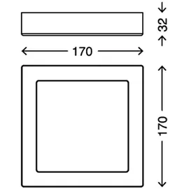 Briloner Leuchten GmbH & Co. KG GLOBO LED-Deckenleuchte 12W eckig weiß
