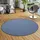 Snapstyle Feinschlingen Velour Teppich Strong Dunkelblau, 100cm Rund,