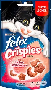 felix® Katzen-Leckerli Crispies mit Lachs- und Forellengeschmack 45,0 g