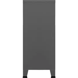 vidaXL Aufbewahrungstruhe Industrial Anthrazit 90x40x100 cm Stahl