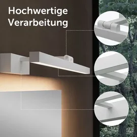 doporro LED Badlampe Spiegellampe 4000K Badezimmer Lampe 180° Drehbar Sandweiß 9W Strahlenschön