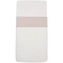 jollein Bettlaken Wiege - Slub Nougat - 75x100cm - Für Babywiege - 100% Baumwolle - Oeko-TEX Zertifiziert - Leinen Look - Beige