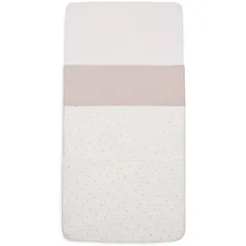 jollein Bettlaken Wiege - Slub Nougat - 75x100cm - Für Babywiege - 100% Baumwolle - Oeko-TEX Zertifiziert - Leinen Look - Beige