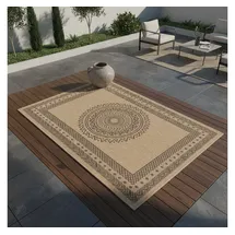 KADIMA DESIGN Teppich Balkon Vintage Pflegeleicht Waschbar Strapazierfähig Terrasse Küche Schwarz 120x170 cm OEKO-TEX – JUNGFRAU von Kadima Design