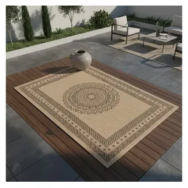 KADIMA DESIGN Teppich Balkon Vintage Pflegeleicht Waschbar Strapazierfähig Terrasse Küche Schwarz 120x170 cm OEKO-TEX – JUNGFRAU von Kadima Design