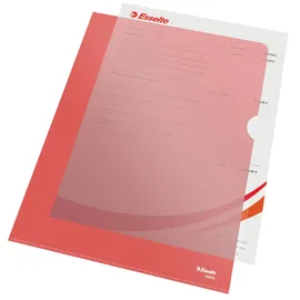 Esselte Sichthüllen A4 PP, rot, VE=100 Stück