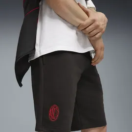 Puma Sporthose "AC Milan FtblEssentials Shorts Herren", Gr. XS, Normalgrößen, schwarz (schwarz for all time rot), Obermaterial: 32% Polyester, 68% Baumwolle. Tasche – Oben: 100% Baumwolle, regular fit, Hosen Sporthose