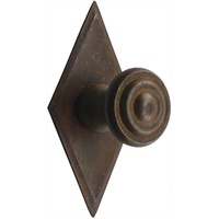 SCHÖRGHOFER & FREHE Möbelknopf Karo mit Schild Knopf- 25 mm, Breite 35 mm, H√∂he 68 mm, Eisen antik