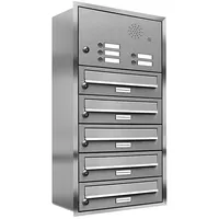 AL Briefkastensysteme Premium Edelstahl Unterputz Briefkasten silber