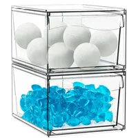 2 Stück Waschmittel Aufbewahrung, Waschmittel Pods Aufbewahrung , Waschpulver Aufbewahrungsbox, Badezimmer Lagerung Waschmittelbox, Trocknertücher Organizer, Wäschepods Behälter für Trocknerbälle