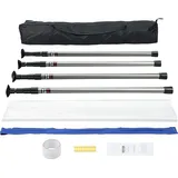 Vevor Staubschutztür Staubschutzwand 230 x 120 cm, Bautür Staubschutztür Magnetverschluss Zuverlässigste Staubschutz, Baustellentür für Renovierungen & Umbauten, Verstellbarer Ständer 1,1-3,6 m