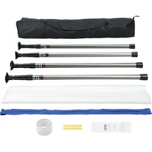 Vevor Staubschutztür Staubschutzwand 230 x 120 cm, Bautür Staubschutztür Magnetverschluss Zuverlässigste Staubschutz, Baustellentür für Renovierungen & Umbauten, Verstellbarer Ständer 1,1-3,6 m