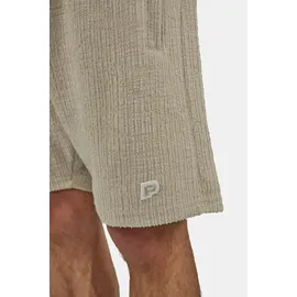 Pegador Shorts "Libco Structured Knit Shorts", Herren, Gr. S, N-Gr, khaki beige warm weiß, Web, Obermaterial: 70% Polyester, 30% Baumwolle, unifarben, regular fit ca. Mitte Oberschenkel, Hosen Shorts, Materialmix, regular fit