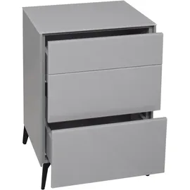 Mäusbacher Kommode "Imola", grau (kreidegrau matt lack, glas kreidegrau glanz), Füße aus Metall,2 Packstücke, 2 Stk., 0 Stk., Sideboards, Kommode, Mäusbacher Kommode mit Glasfront und Glasoberplatte