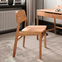 2 Stühle Stuhl Set mit Rückenlehne aus Holz und Gestell aus Massivholz (2er Set)