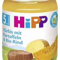 HiPP Menü Kürbis mit Kartoffeln - Bio-Rind ab dem 5. Monat