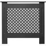 Heizkörperverkleidung Heizungsabdeckung MDF Wabenmuster 78x19x82 cm Anthrazit