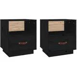 vidaXL Nachtschrank 40 x 34 x 45 cm Schwarz