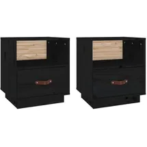 vidaXL Nachtschrank 40 x 34 x 45 cm Schwarz