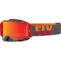 FLY RACING Zone Pro, Crossbrille verspiegelt - Grau/Rot Rot-Verspiegelt
