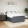 vidaXL Boxspringbett mit Matratze Dunkelgrau 140x190 cm Samt