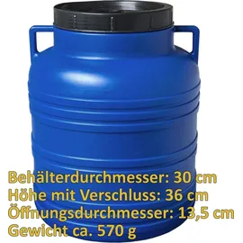 plasteo 20 Liter Weithalsfass Blau