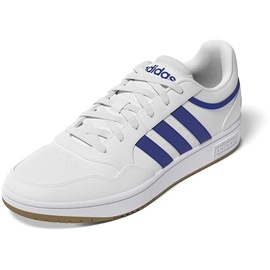 adidas Hoops 3.0 Low Classic Vintage Shoes Basketball Shoe, FTWR White/Team royal Blue/Gum 3, 44 2/3