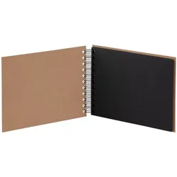 Fotoalbum Whire-O 40 Seiten 195x145mm kraft/schwarz