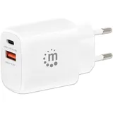 Manhattan 2-Port PD USB-C/-A-Buchse 20W weiß