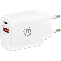 Manhattan 2-Port PD USB-C/-A-Buchse 20W weiß