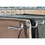 Wenko Schrankauszug Hosenbügel, ausziehbare Halterung für 12 Hosen, zur Befestigung im Kleiderschrank, Einschubrastung, aus verchromtem Metall, Maße 33 x
